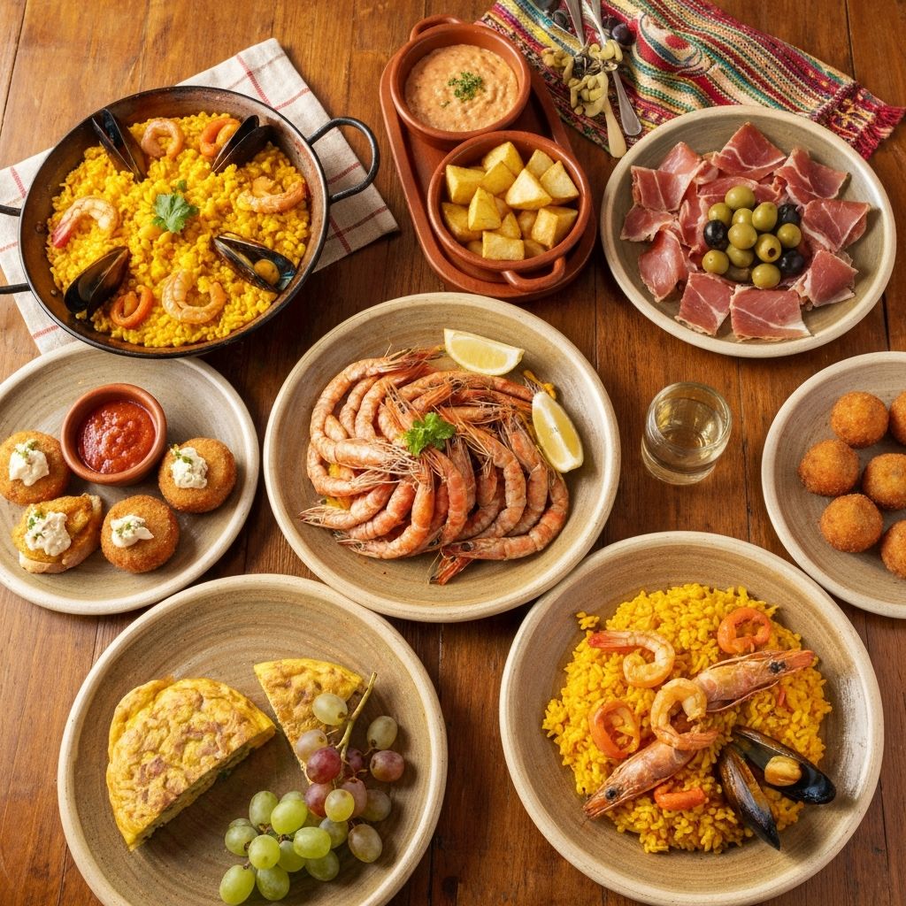 Variedad de platos españoles